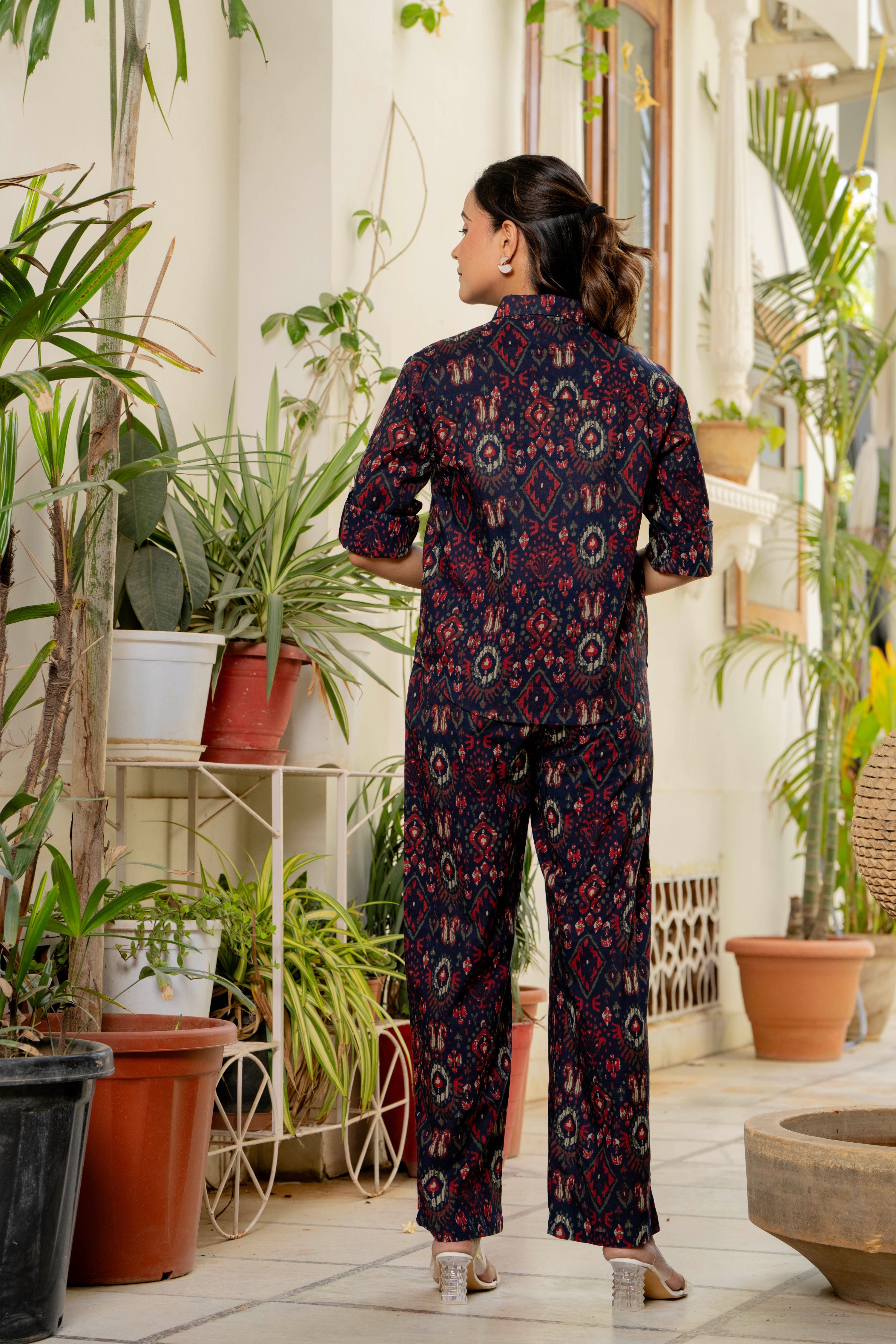 Ikkat Blue Co-Ord Set