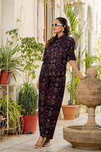 Ikkat Blue Co-Ord Set