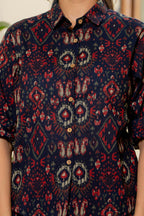 Ikkat Blue Co-Ord Set