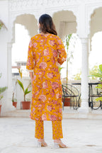 Mustard Blossom Straight Suit Set