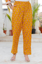 Mustard Blossom Straight Suit Set