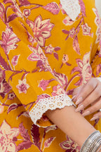 Mustard Blossom Straight Suit Set