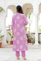 Pearl Lavender Bloom Anarkali Suit Set