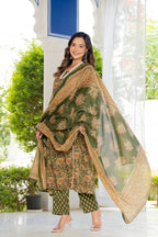 Neelam Green Anarkali Suit Set