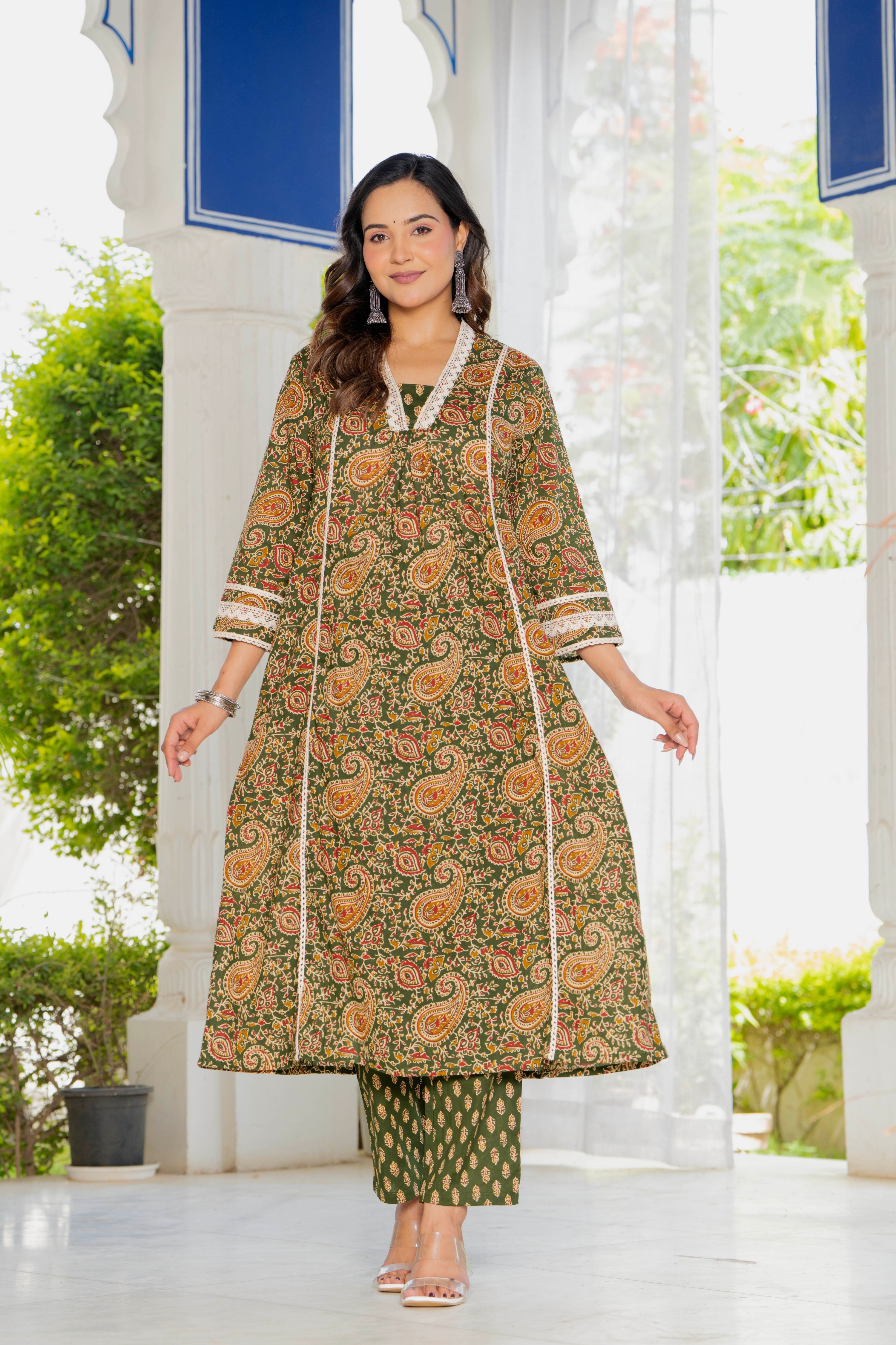 Neelam Green Anarkali Suit Set