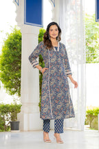 Neelam Blue Anarkali Suit Set