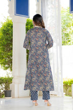 Neelam Blue Anarkali Suit Set