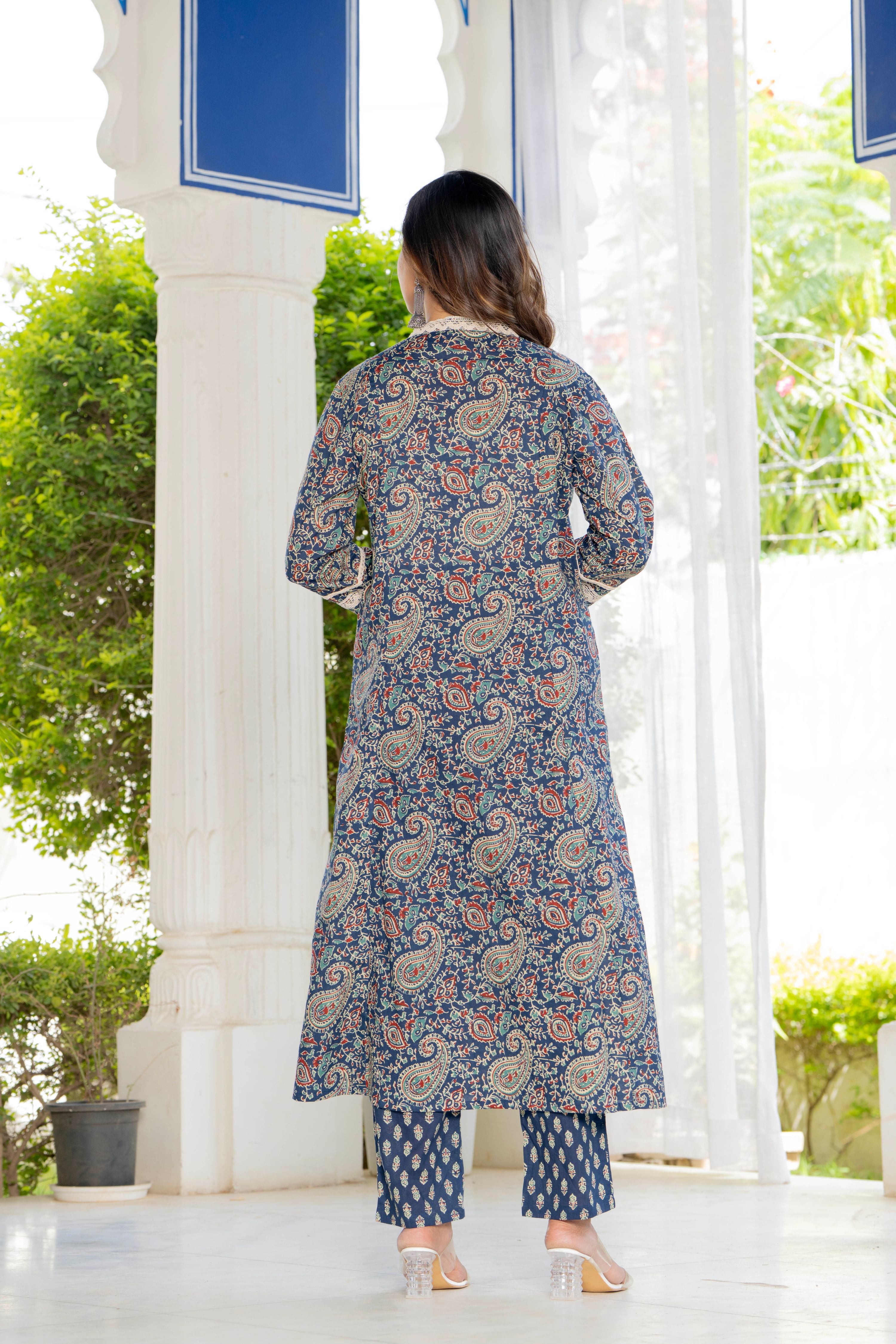 Neelam Blue Anarkali Suit Set