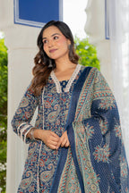 Neelam Blue Anarkali Suit Set