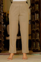Pearl Dusty Beige Anarkali Suit Set