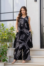 Heer Sleeveless Kurta Palazzo Set Black