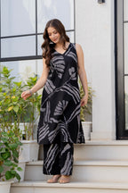 Heer Sleeveless Kurta Palazzo Set Black