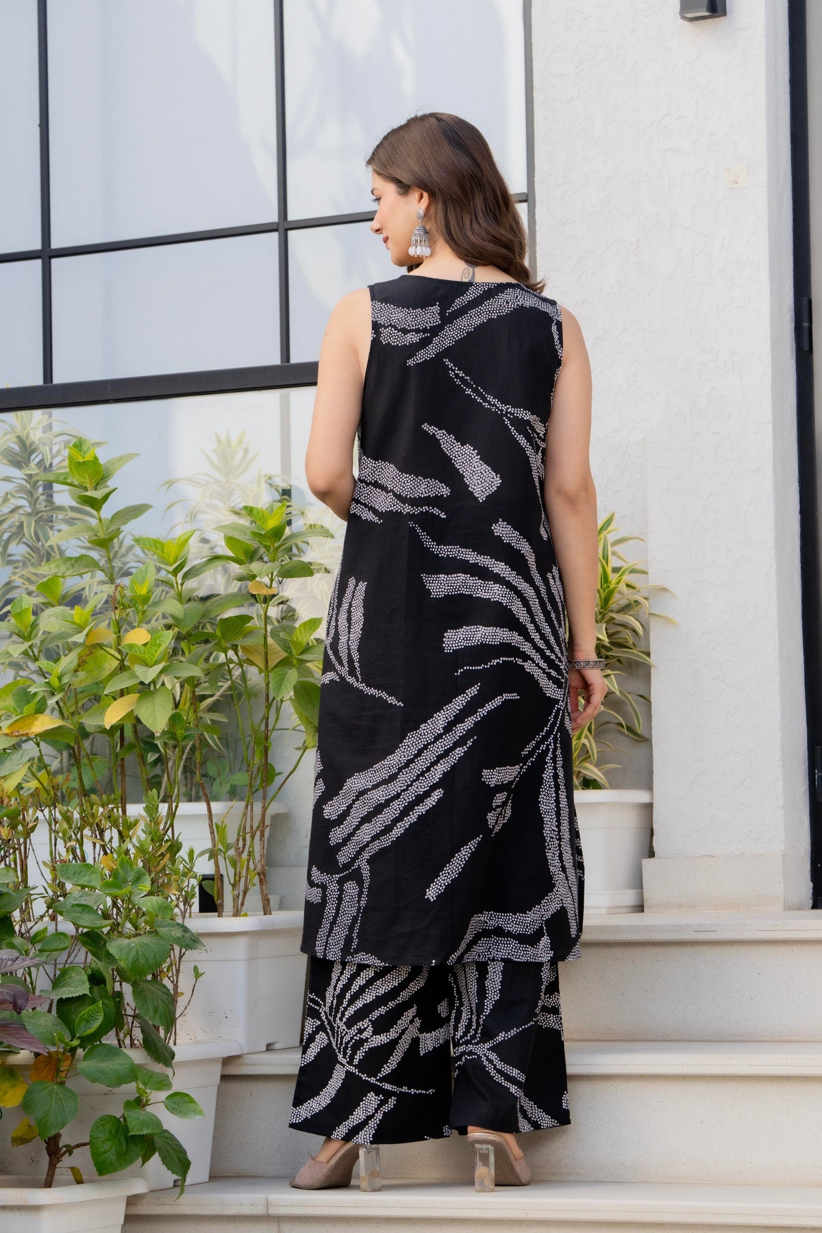Heer Sleeveless Kurta Palazzo Set Black