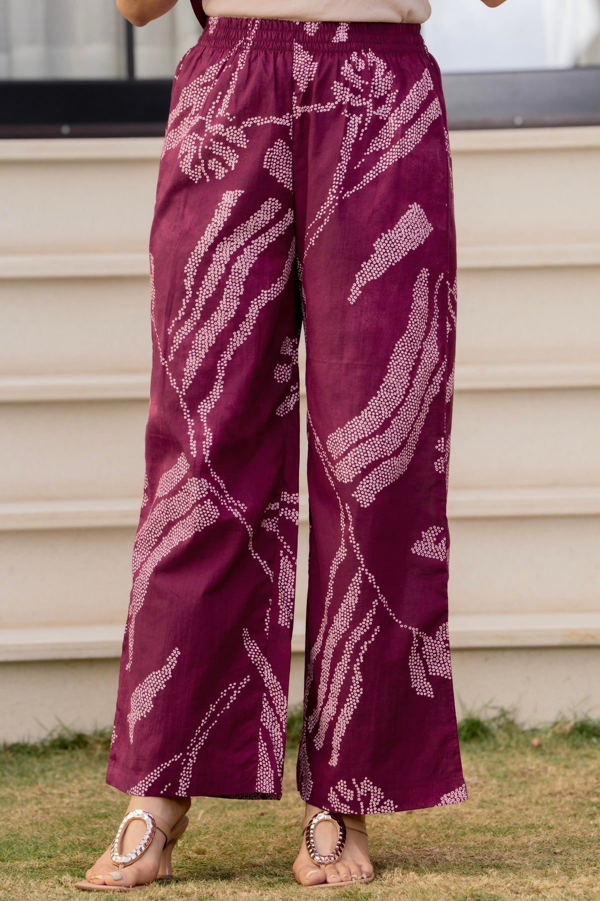 Heer Sleeveless Kurta Palazzo Set Maroon