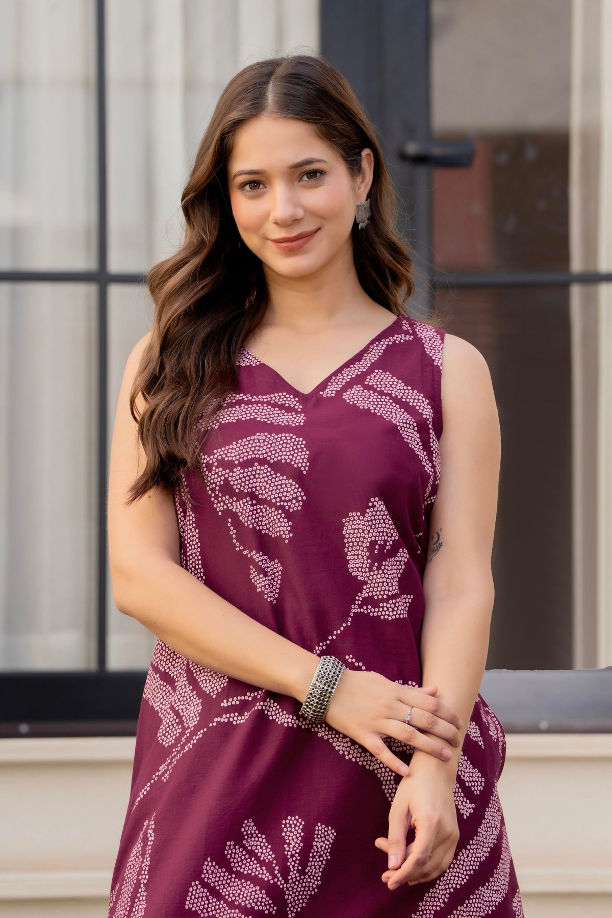 Heer Sleeveless Kurta Palazzo Set Maroon