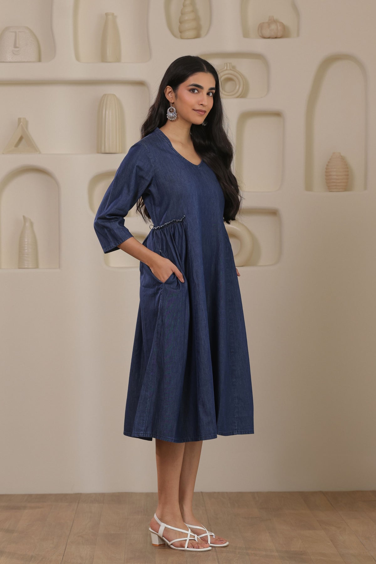 Denim Grace Dresses - Dark Blue