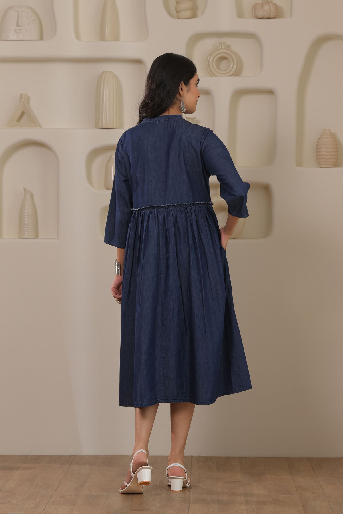 Denim Grace Dresses - Dark Blue