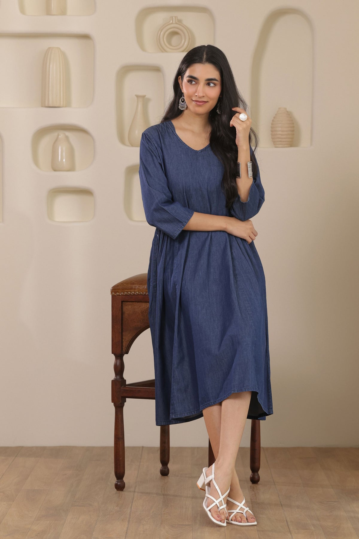 Denim Grace Dresses - Dark Blue