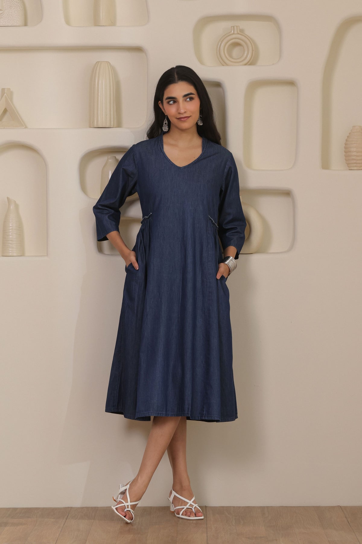 Denim Grace Dresses - Dark Blue