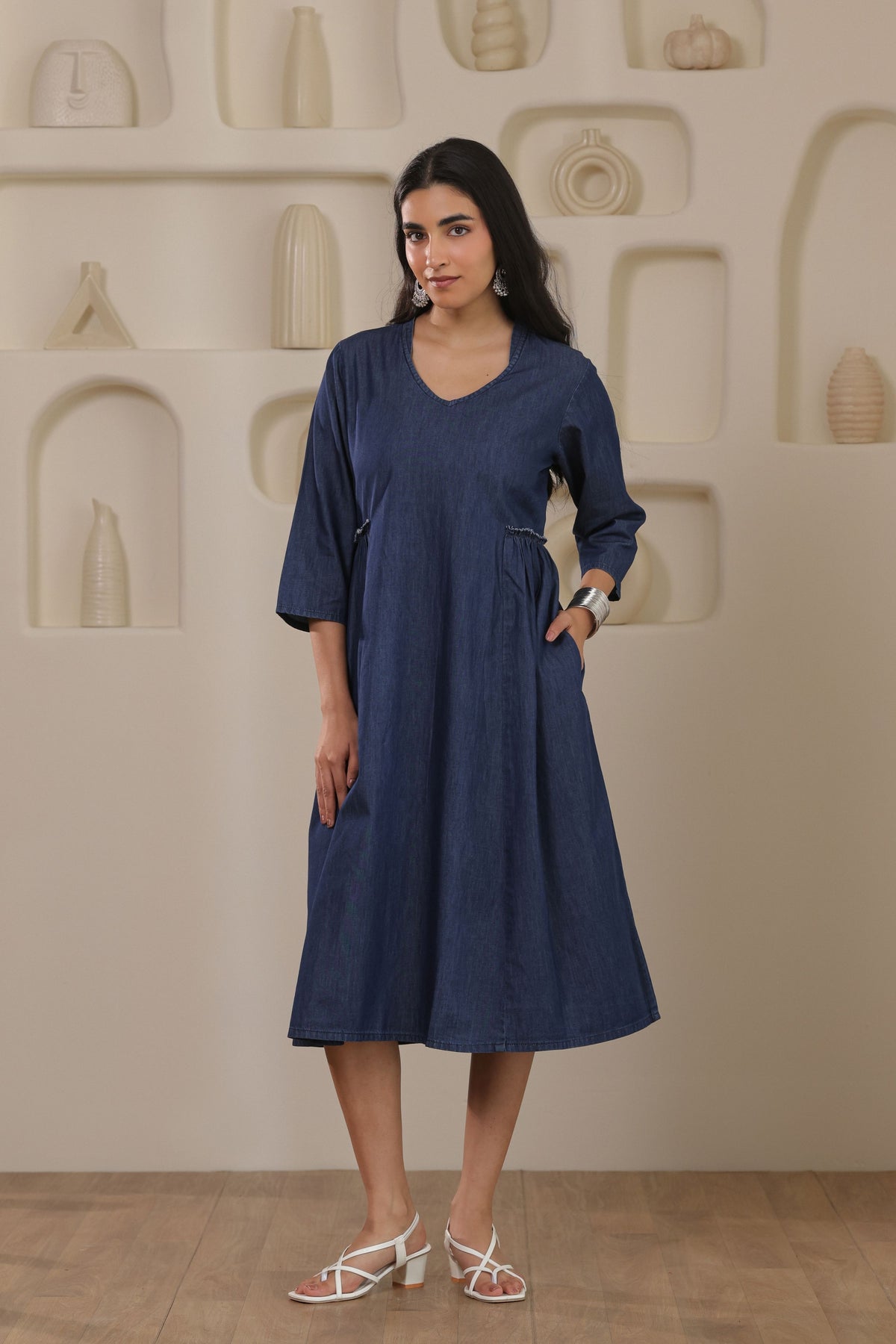 Denim Grace Dresses - Dark Blue