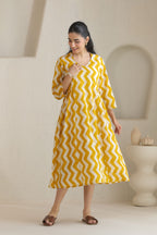 Chevron Grace Zigzag Dresses - Golden