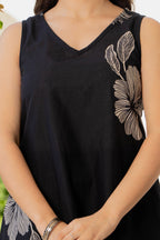 Gul-Bano Sleeveless Kurta Palazzo Set Black