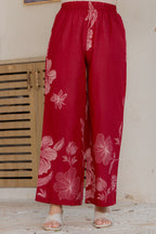 Gul-Bano Sleeveless Kurta Palazzo Set Maroon