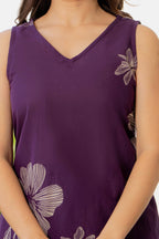 Gul-Bano Sleeveless Kurta Palazzo Set Purple