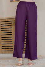 Gul-Bano Sleeveless Kurta With Plain Palazzo Set Purple