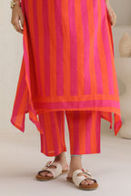 Rhythm Multistripe Kurta Pant Set - Orange