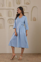 Denim Grace Dresses - Sky Blue