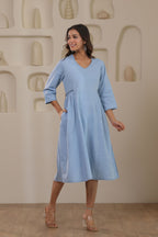 Denim Grace Dresses - Sky Blue