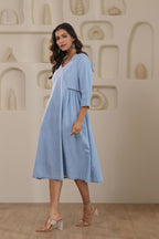 Denim Grace Dresses - Sky Blue