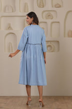 Denim Grace Dresses - Sky Blue