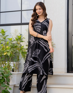 Heer Sleeveless Kurta Palazzo Set Black