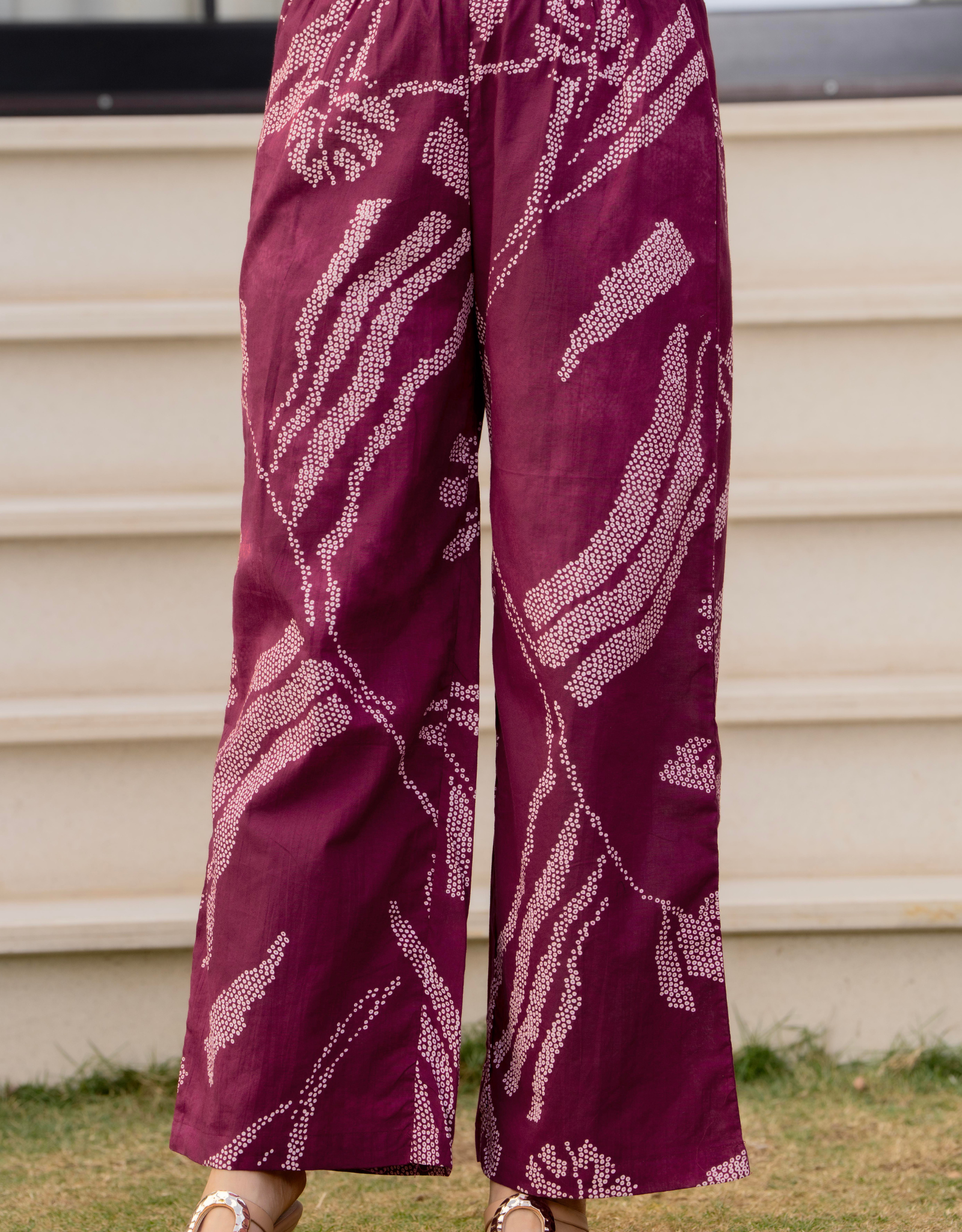 Heer Sleeveless Kurta Palazzo Set Maroon