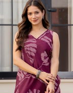 Heer Sleeveless Kurta Palazzo Set Maroon