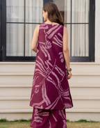 Heer Sleeveless Kurta Palazzo Set Maroon