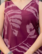 Heer Sleeveless Kurta Palazzo Set Maroon
