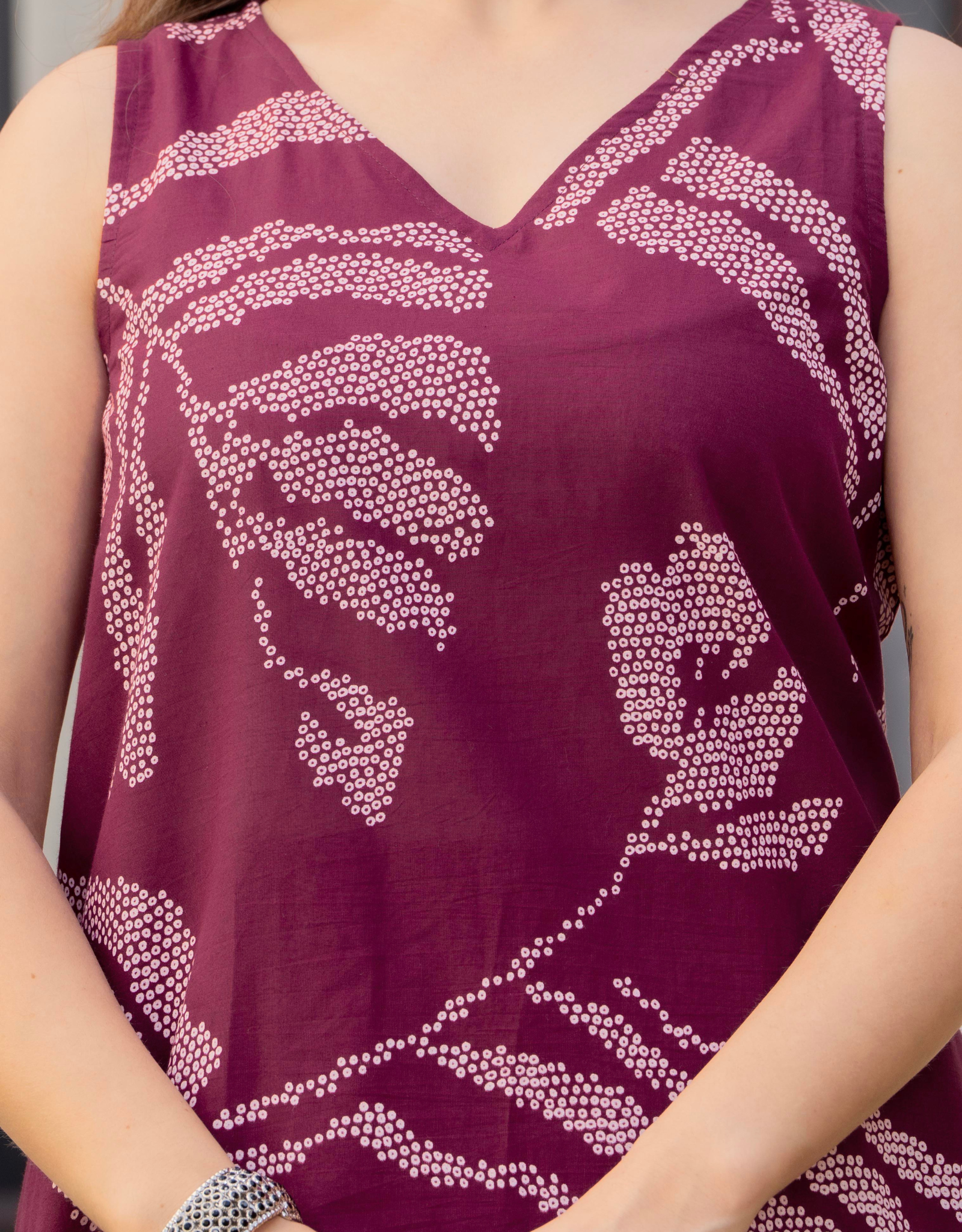 Heer Sleeveless Kurta Palazzo Set Maroon