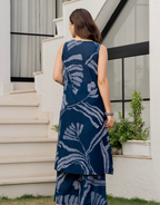 Heer Sleeveless Kurta Palazzo Set Navy Blue