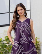Heer Sleeveless Kurta Palazzo Set Purple