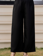 Heer Sleeveless Kurta With Plain Palazzo Set Black