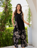 Gul-Bano Sleeveless Kurta Palazzo Set Black