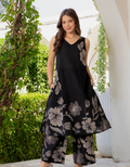 Gul-Bano Sleeveless Kurta Palazzo Set Black