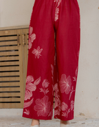 Gul-Bano Sleeveless Kurta Palazzo Set Maroon