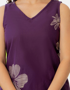Gul-Bano Sleeveless Kurta Palazzo Set Purple